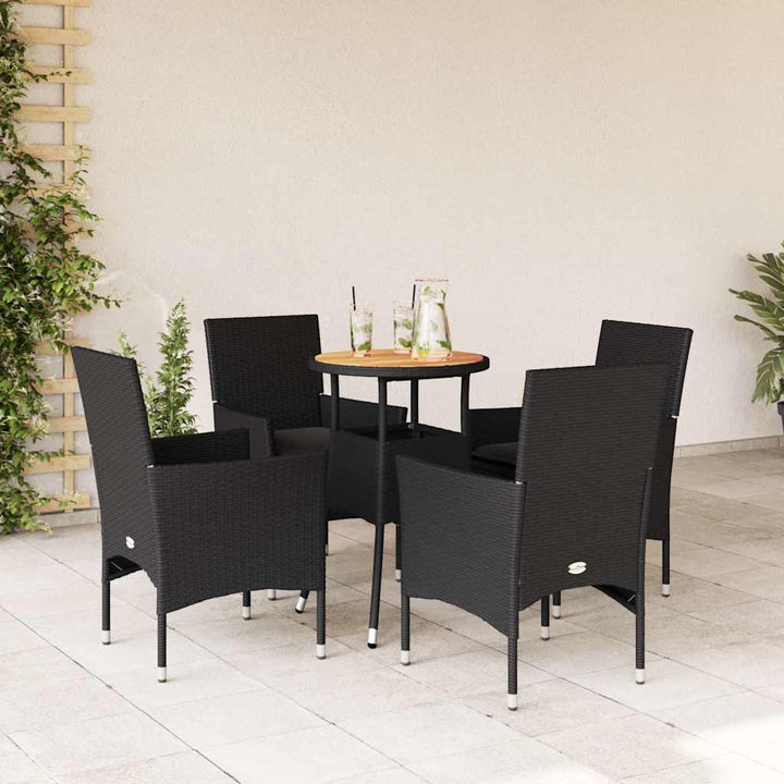 Set Mobilier Grădină Perne 3 Piese Poliratan/Lemn Acacia