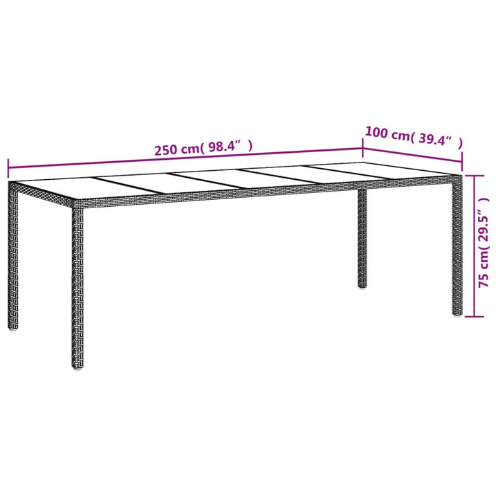 Set Mobilier De Grădină Cu Perne 11 Piese Poliratan&Sticlă
