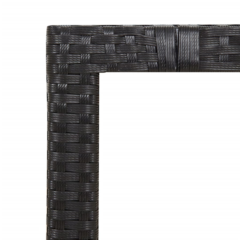 Set Mobilier De Grădină Cu Perne, 3 Piese, Negru, Poliratan