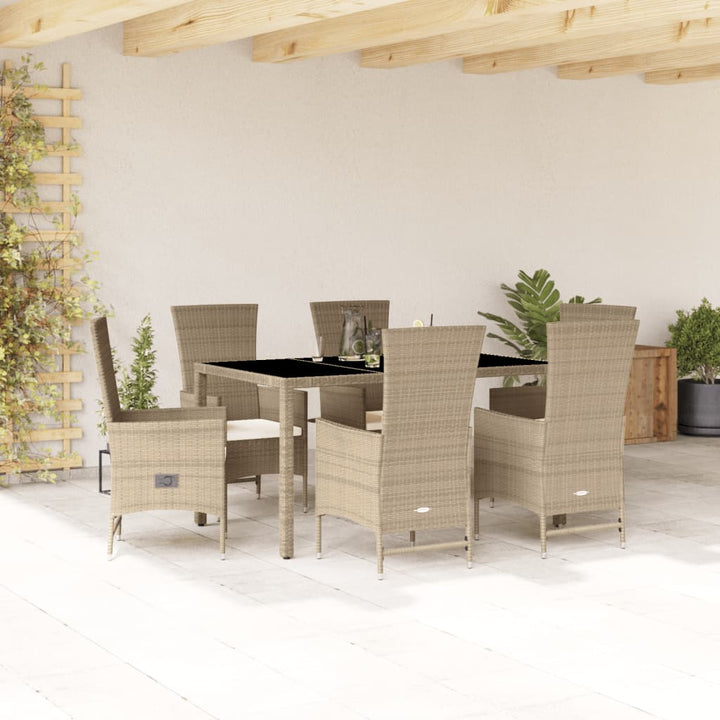 Set Mobilier De Grădină Cu Perne, 5 Piese, Bej, Poliratan