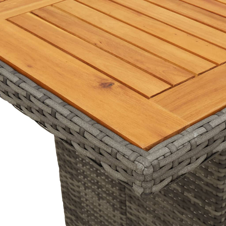 Set Mobilier Grădină Cu Perne, 9 Piese, Gri, Poliratan