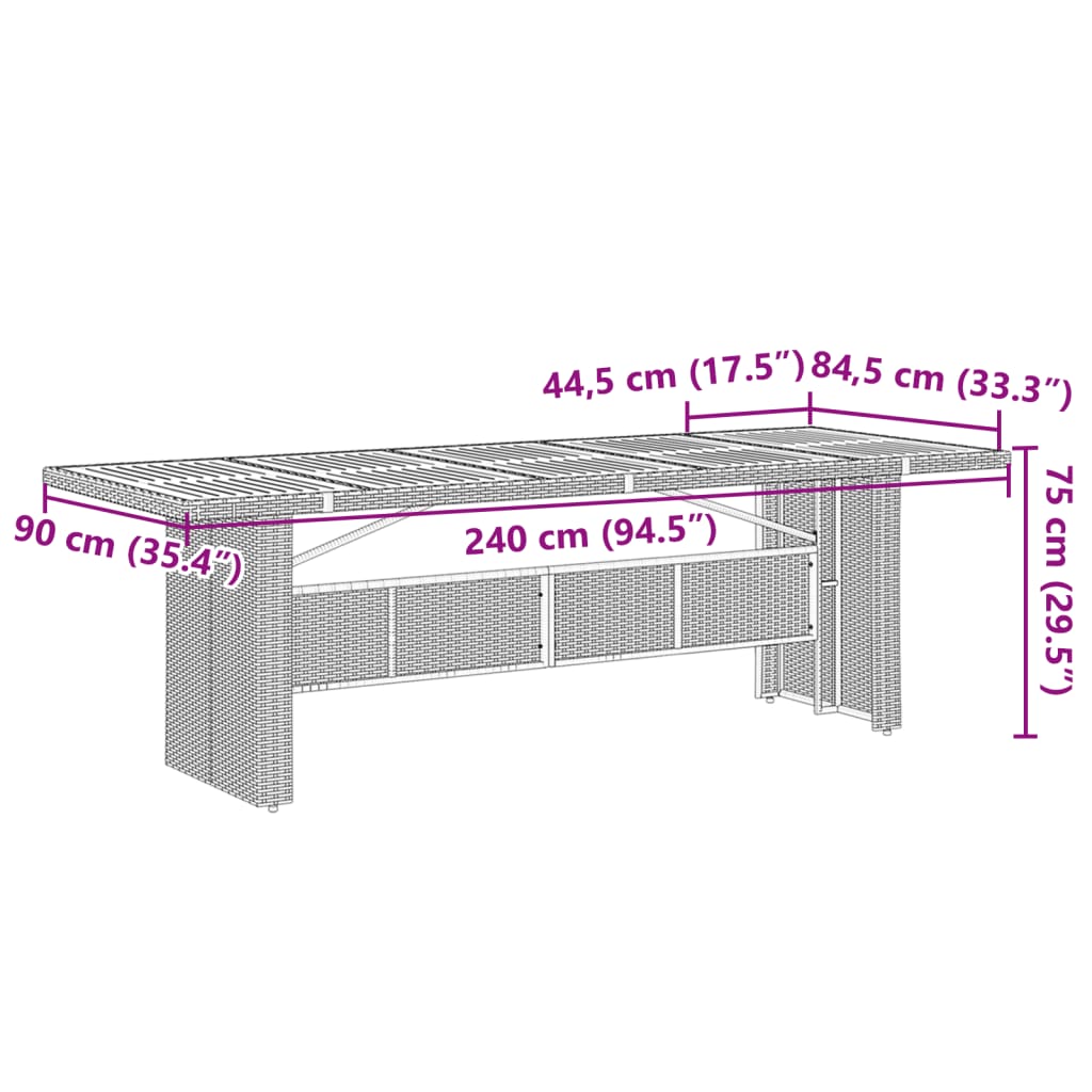 Set Mobilier Grădină Cu Perne, 9 Piese, Gri, Poliratan