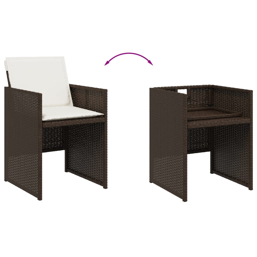 Set Mobilier De Grădină, 5 Piese, Cu Perne, , Poliratan