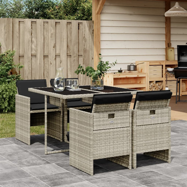 Set Mobilier De Grădină, 5 Piese, Cu Perne, , Poliratan