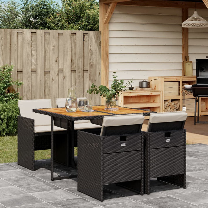 Set Mobilier De Grădină, 5 Piese, Cu Perne, , Poliratan