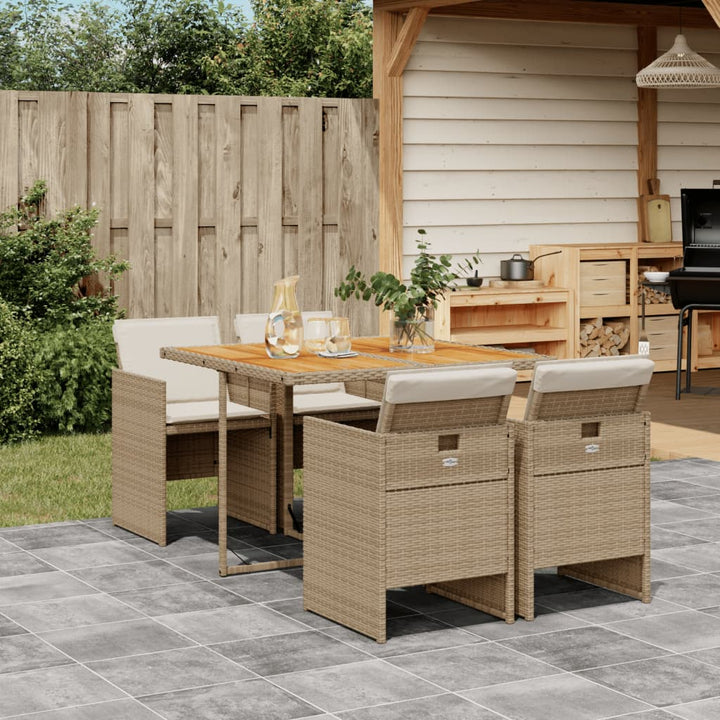 Set Mobilier De Grădină, 5 Piese, Cu Perne, , Poliratan