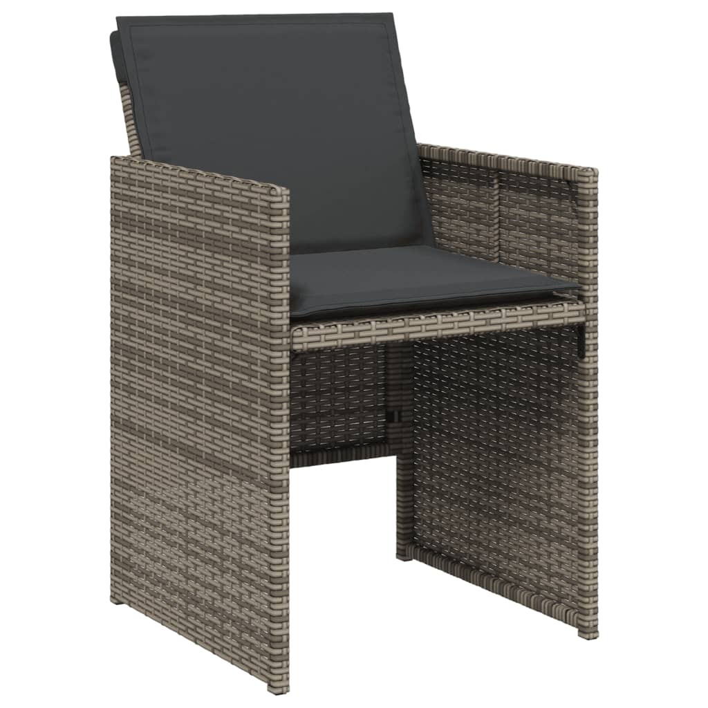 Set Mobilier Grădină Cu Perne, 9 Piese, , Poliratan