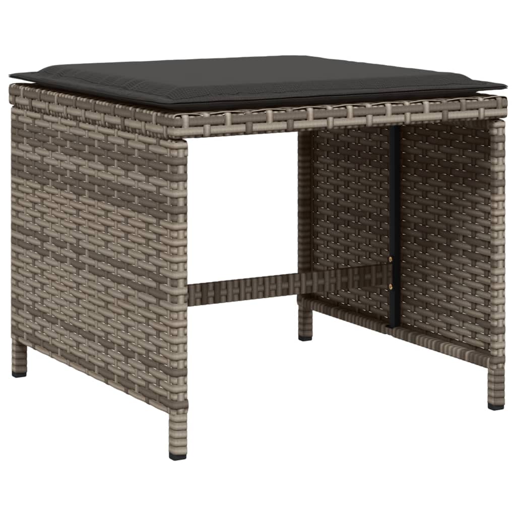 Set Mobilier Grădină Cu Perne, 9 Piese, , Poliratan