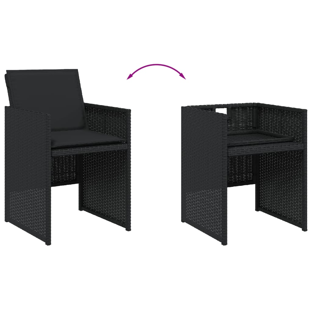 Set Mobilier De Grădină Cu Perne, 9 Piese, , Poliratan