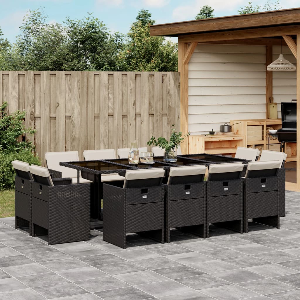 Set Mobilier De Grădină Cu Perne, 9 Piese, , Poliratan