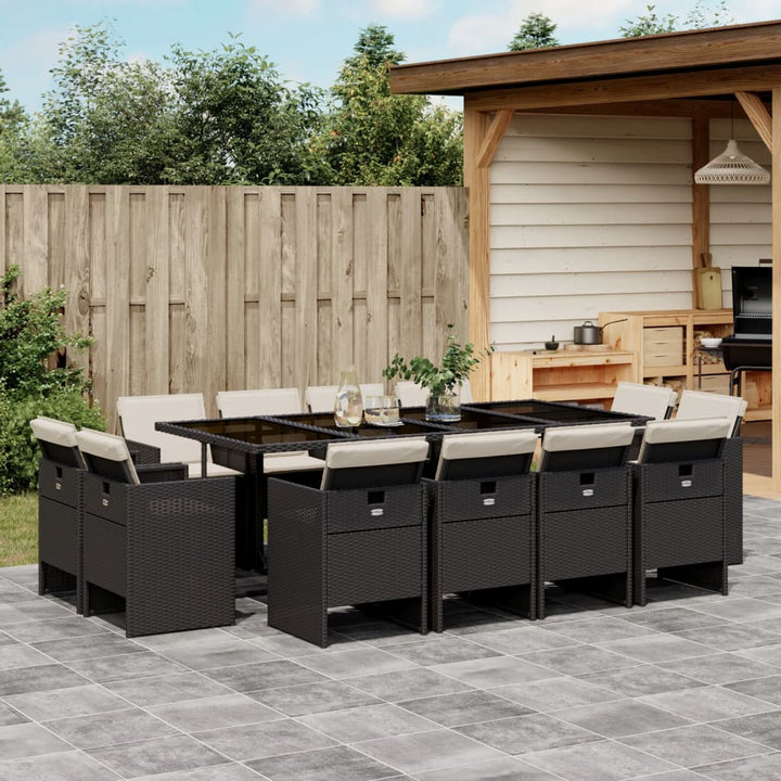 Set Mobilier De Grădină Cu Perne, 9 Piese, , Poliratan
