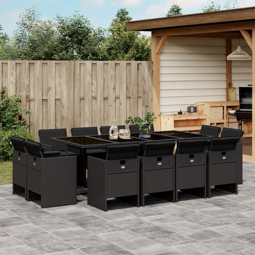 Set Mobilier De Grădină Cu Perne, 9 Piese, , Poliratan