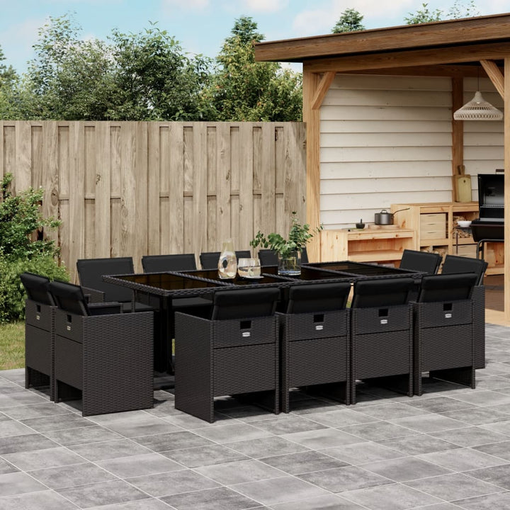 Set Mobilier De Grădină Cu Perne, 9 Piese, , Poliratan