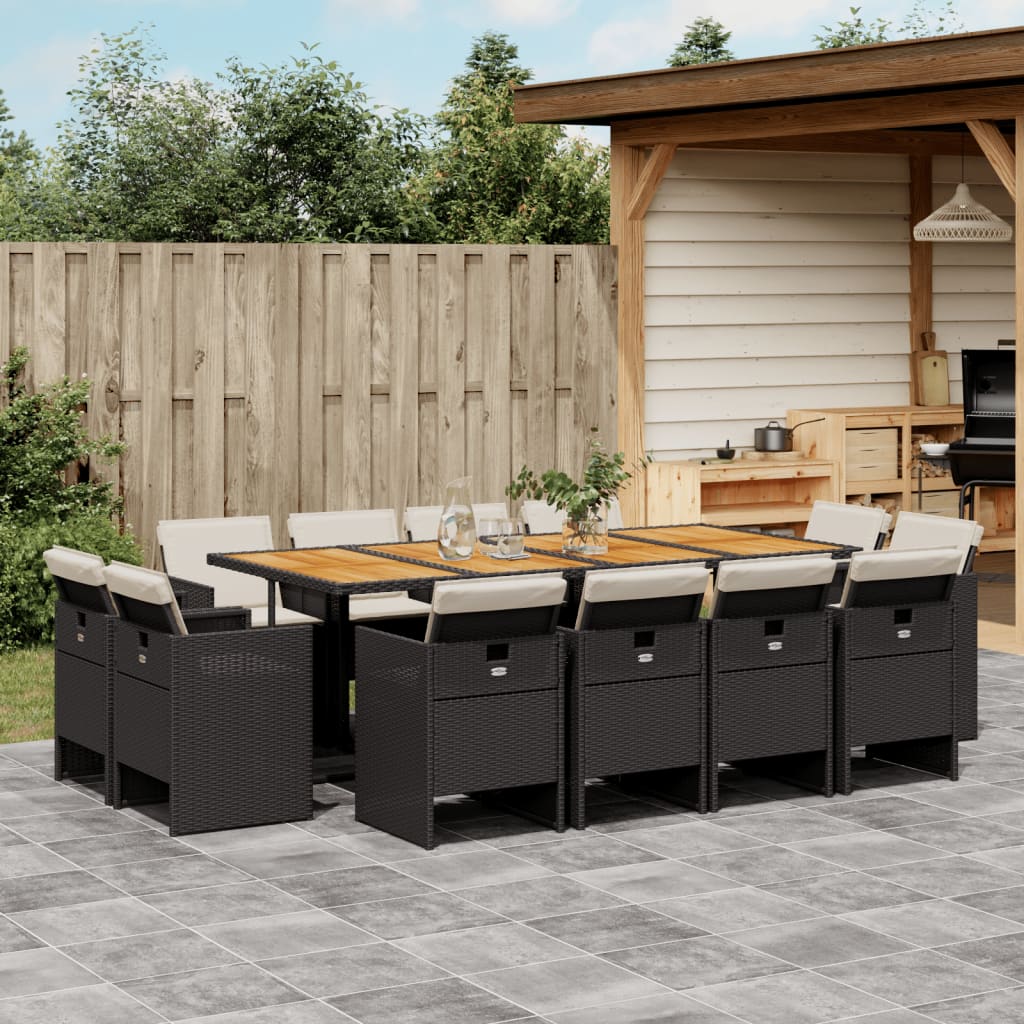 Set Mobilier De Grădină Cu Perne, 9 Piese, , Poliratan