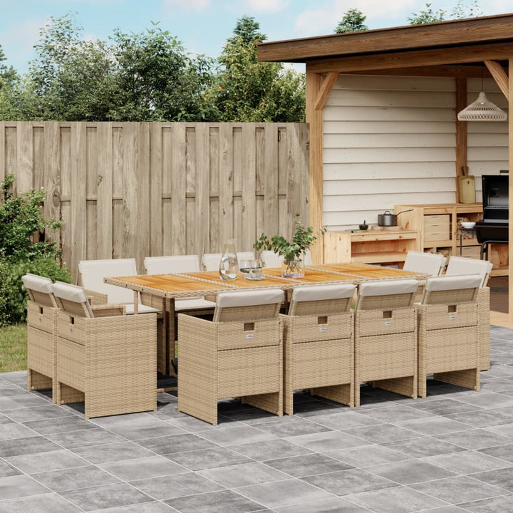 Set Mobilier De Grădină Cu Perne, 9 Piese, , Poliratan