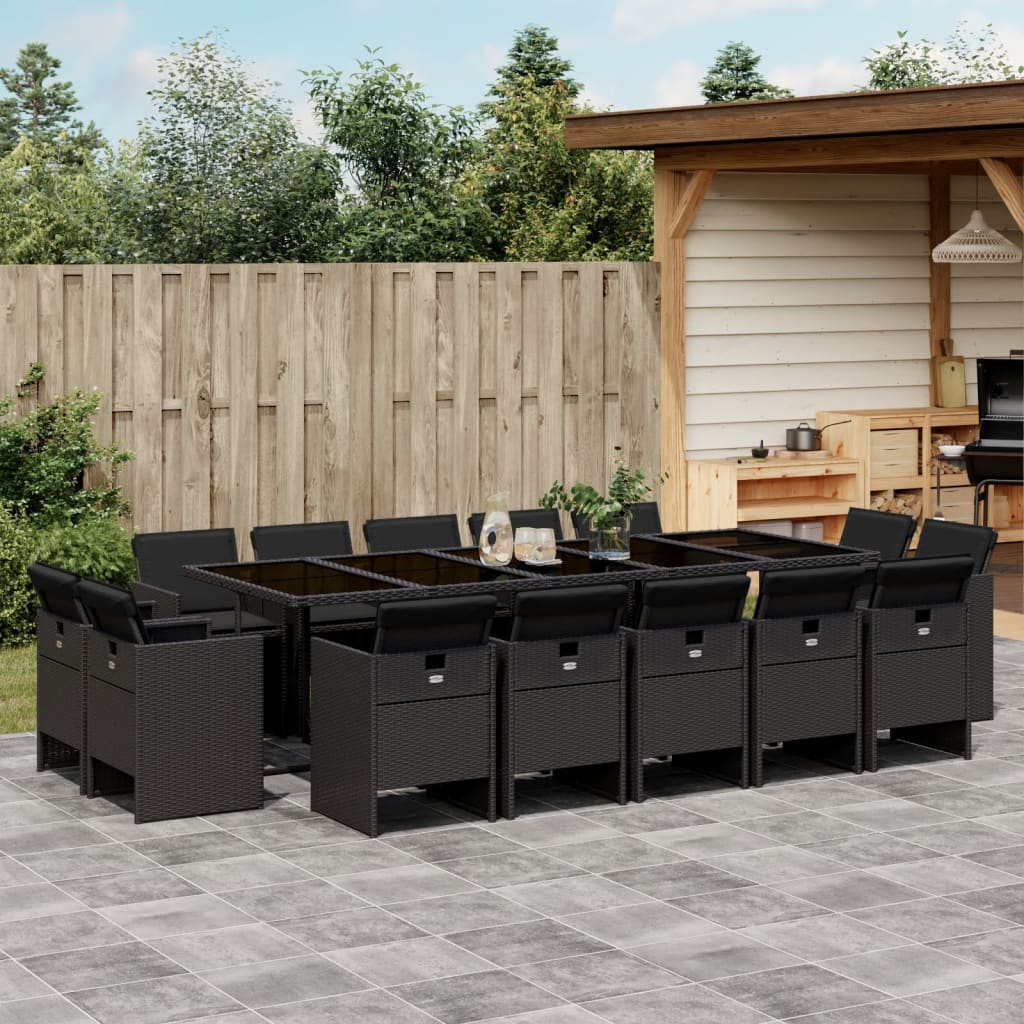 Set Mobilier De Grădină Cu Perne, 9 Piese, , Poliratan