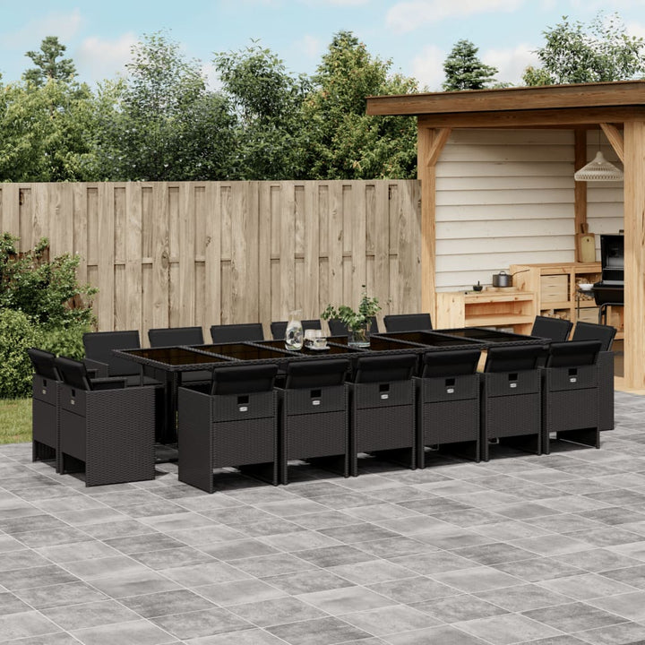 Set Mobilier De Grădină Cu Perne, 9 Piese, , Poliratan
