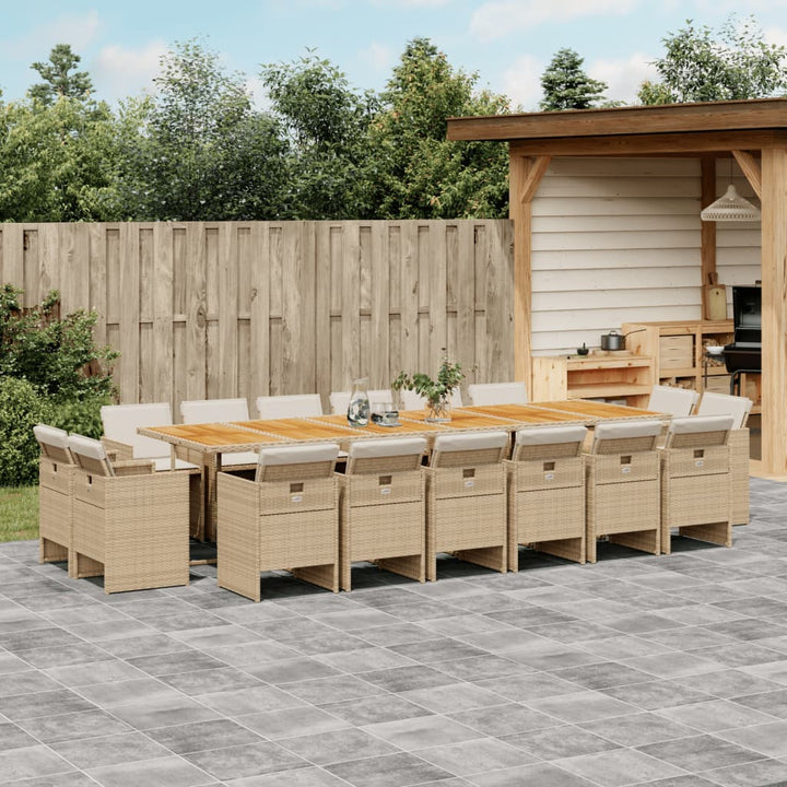 Set Mobilier De Grădină Cu Perne, 9 Piese, , Poliratan