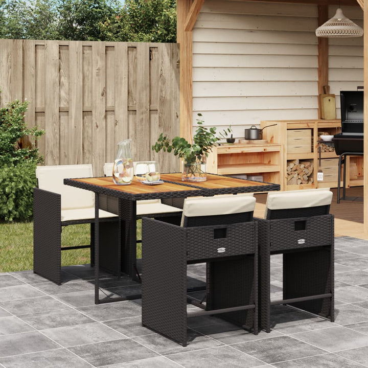 Set Mobilier De Grădină Cu Perne, 5 Piese, , Poliratan