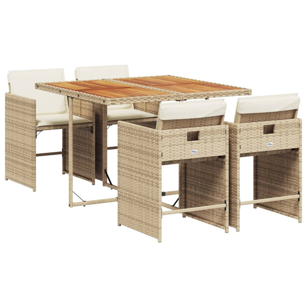 Set Mobilier De Grădină Cu Perne, 5 Piese, , Poliratan
