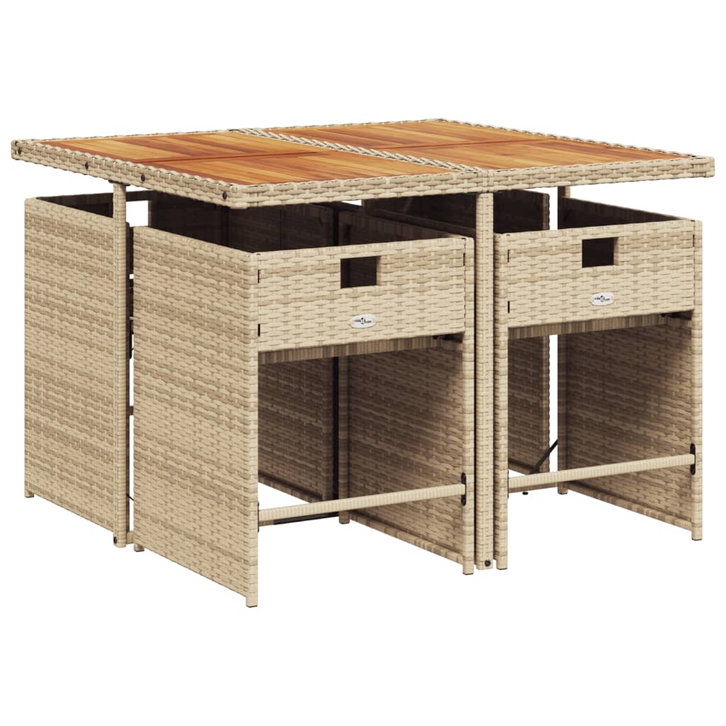 Set Mobilier De Grădină Cu Perne, 5 Piese, , Poliratan