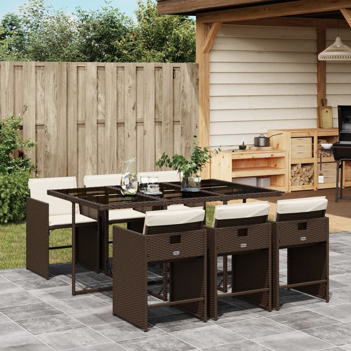 Set Mobilier De Grădină Cu Perne, 5 Piese, , Poliratan
