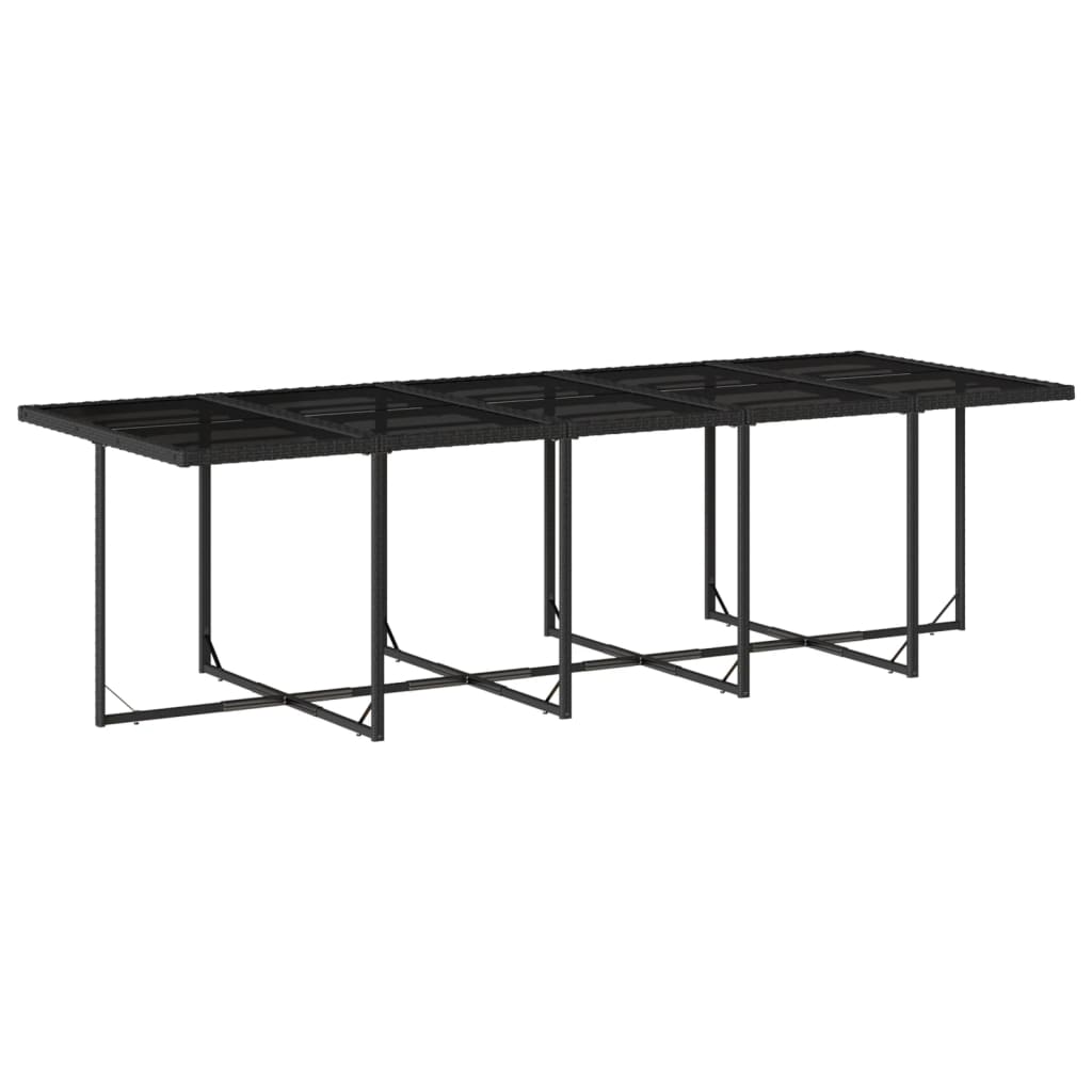 Set Mobilier De Grădină Cu Perne, 15 Piese, Negru, Poliratan