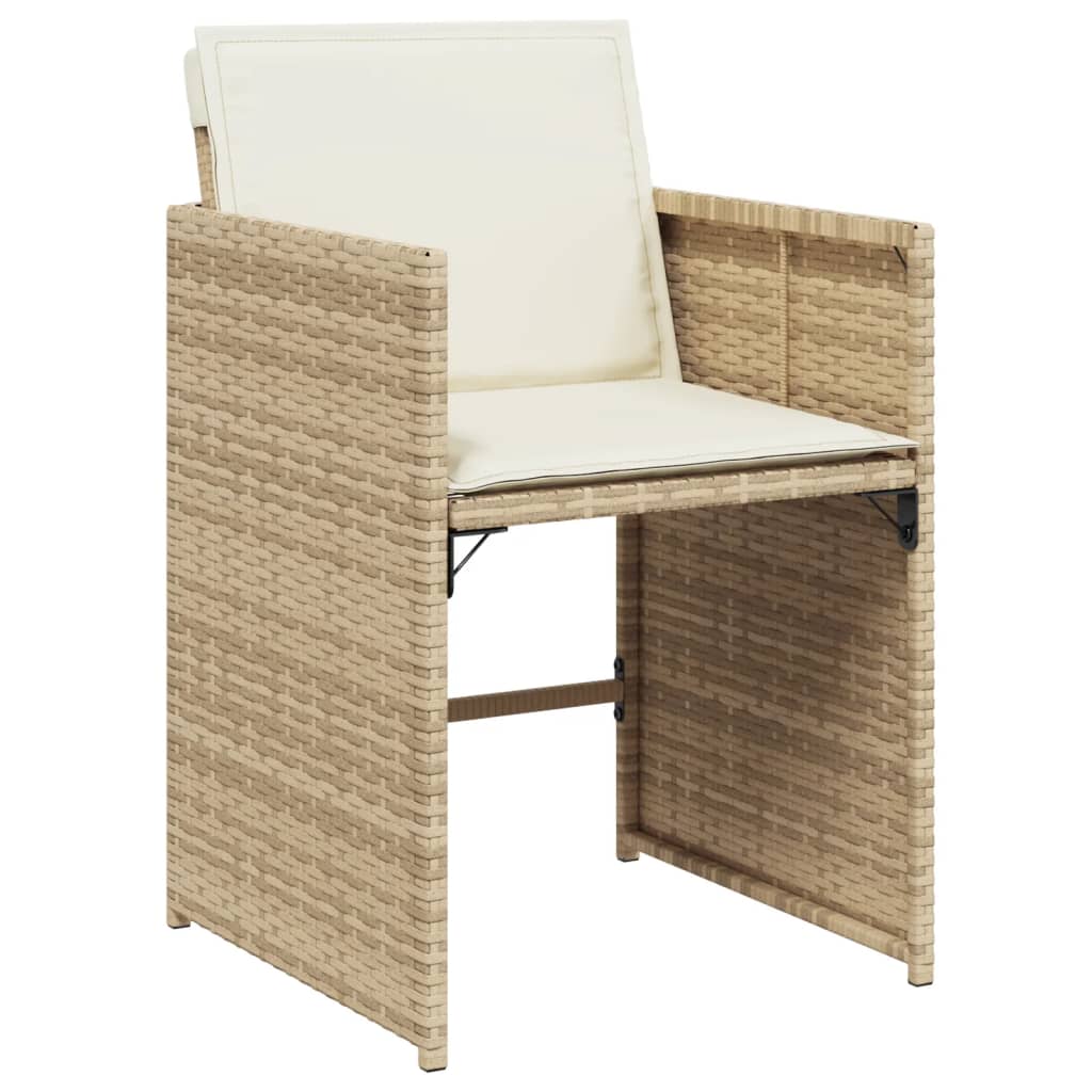 Set Mobilier De Grădină Cu Perne, 11 Piese, , Poliratan