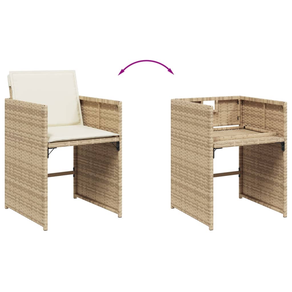 Set Mobilier De Grădină Cu Perne, 11 Piese, , Poliratan