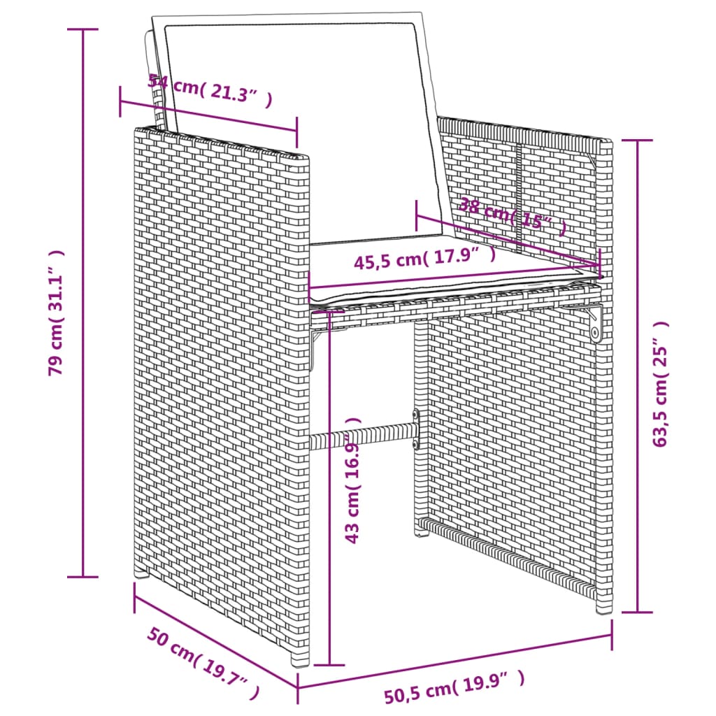 Set Mobilier De Grădină Cu Perne, 11 Piese, , Poliratan