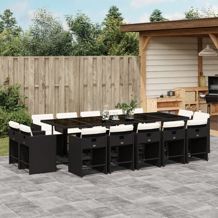 Set Mobilier De Grădină Cu Perne, 11 Piese, , Poliratan