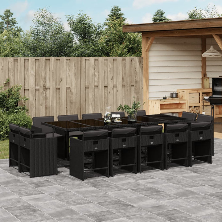 Set Mobilier De Grădină Cu Perne, 11 Piese, , Poliratan