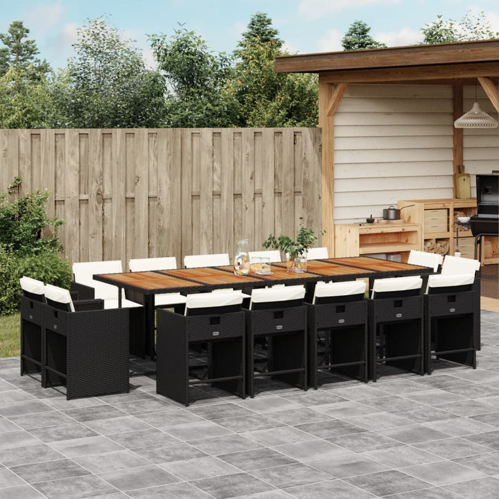 Set Mobilier De Grădină Cu Perne, 11 Piese, , Poliratan