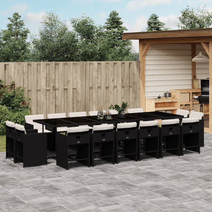 Set Mobilier De Grădină Cu Perne, 11 Piese, , Poliratan