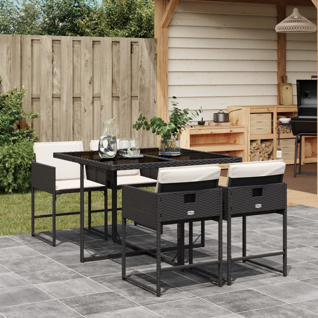 Set Mobilier De Grădină, 5 Piese, Cu Perne, , Poliratan