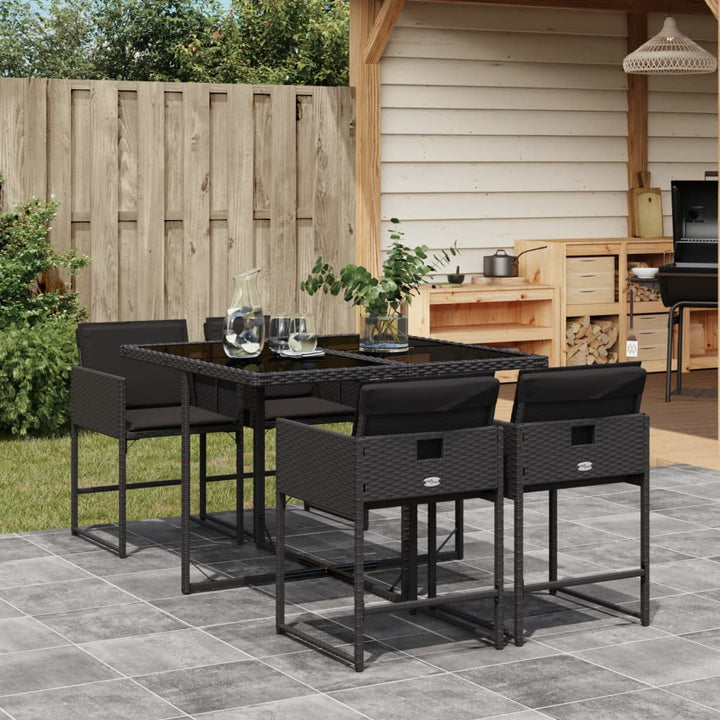 Set Mobilier De Grădină, 5 Piese, Cu Perne, , Poliratan