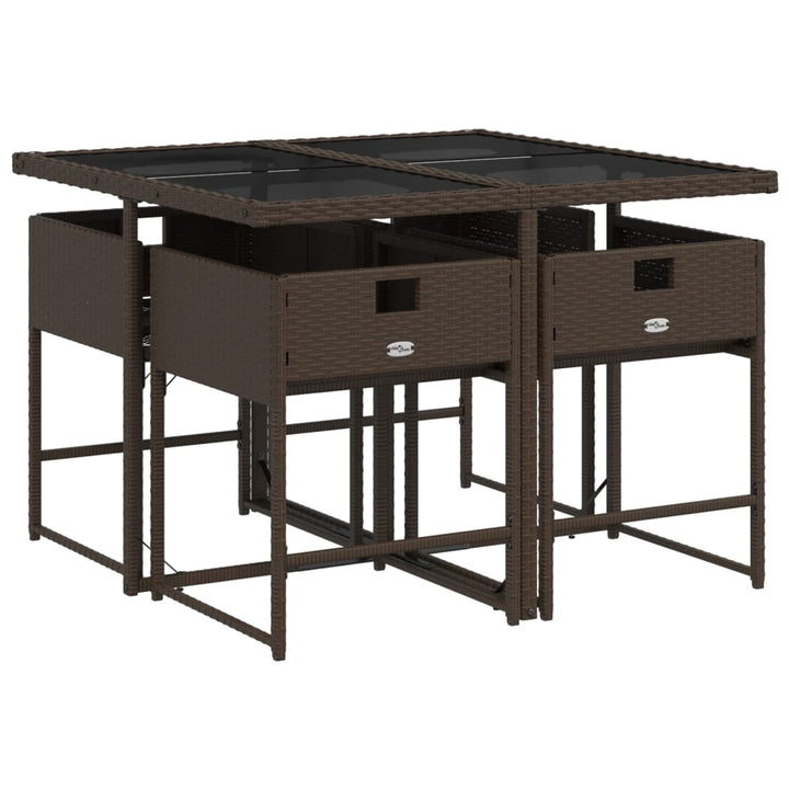 Set Mobilier De Grădină, 5 Piese, Cu Perne, , Poliratan