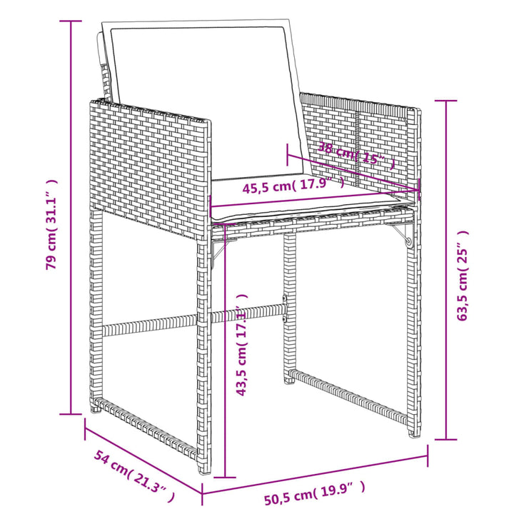 Set Mobilier De Grădină, 5 Piese, Cu Perne, , Poliratan