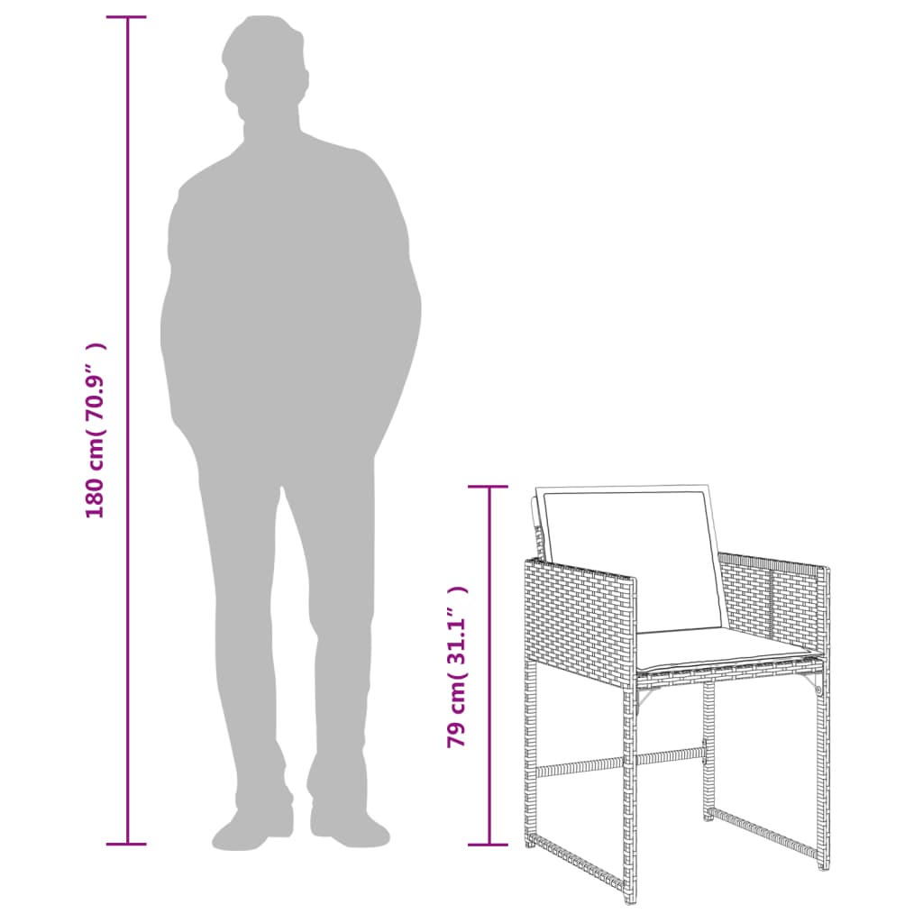 Set Mobilier De Grădină, 5 Piese, Cu Perne, , Poliratan