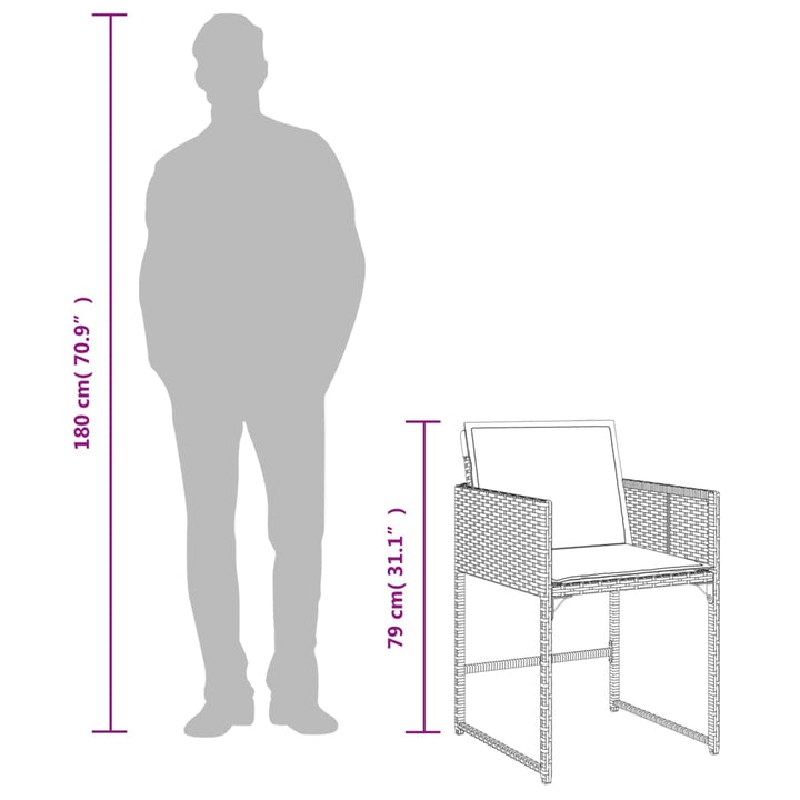Set Mobilier De Grădină, 5 Piese, Cu Perne, , Poliratan