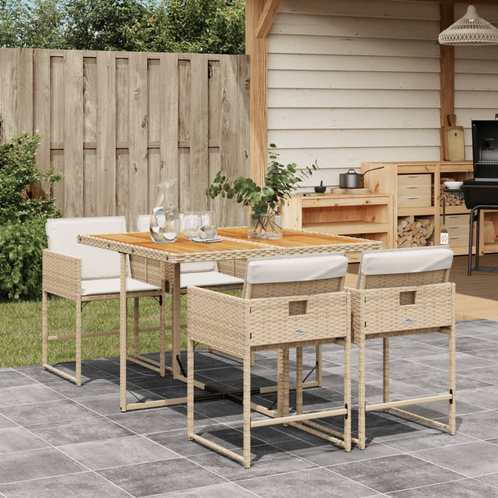 Set Mobilier De Grădină, 5 Piese, Cu Perne, , Poliratan