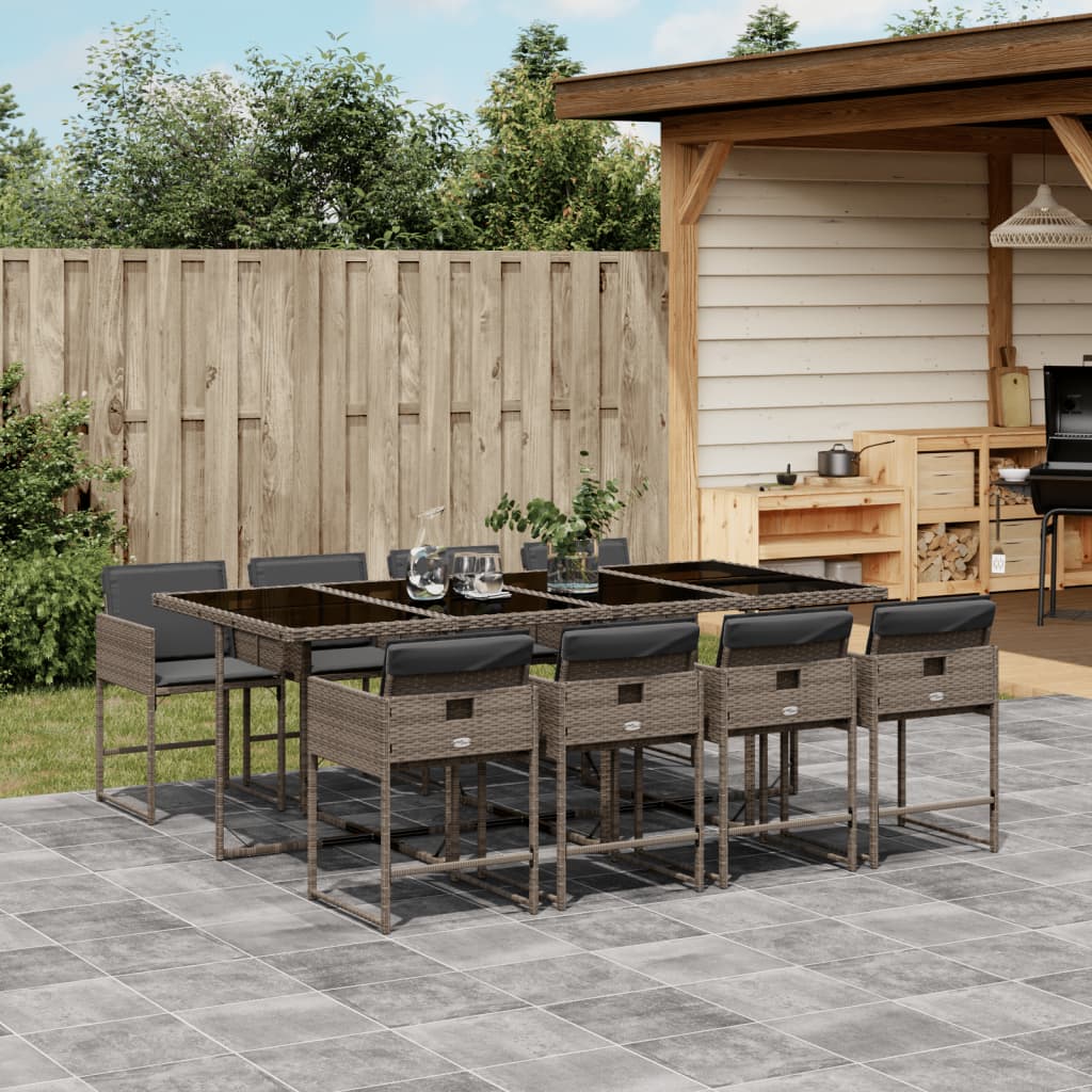 Set Mobilier De Grădină, 5 Piese, Cu Perne, , Poliratan