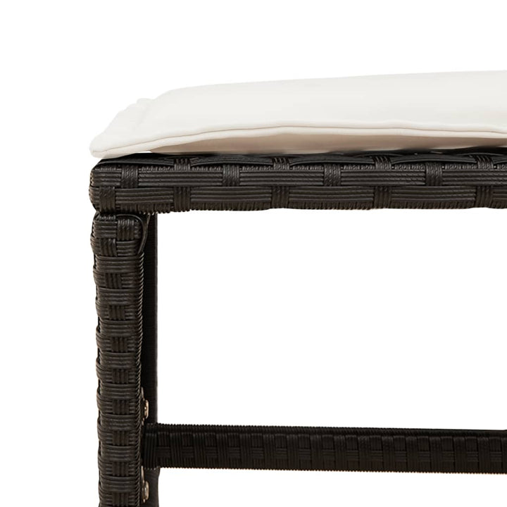 Set Mobilier De Exterior Cu Perne, 11 Piese, Negru, Poliratan
