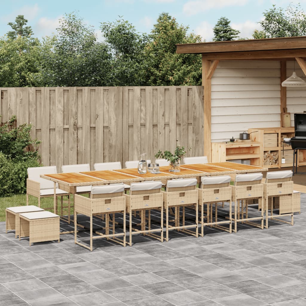 Set Mobilier De Exterior Cu Perne, 11 Piese, Negru, Poliratan