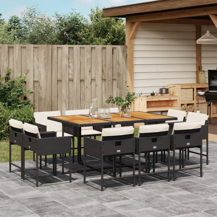 Set Mobilier De Grădină Cu Perne, 9 Piese, , Poliratan