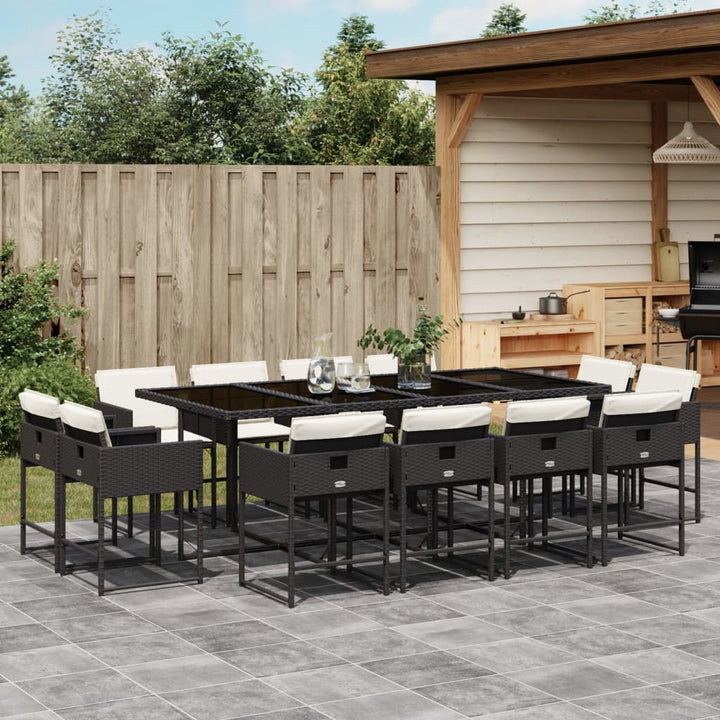 Set Mobilier De Grădină Cu Perne, 9 Piese, , Poliratan