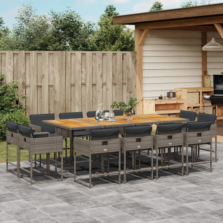 Set Mobilier De Grădină Cu Perne, 9 Piese, , Poliratan
