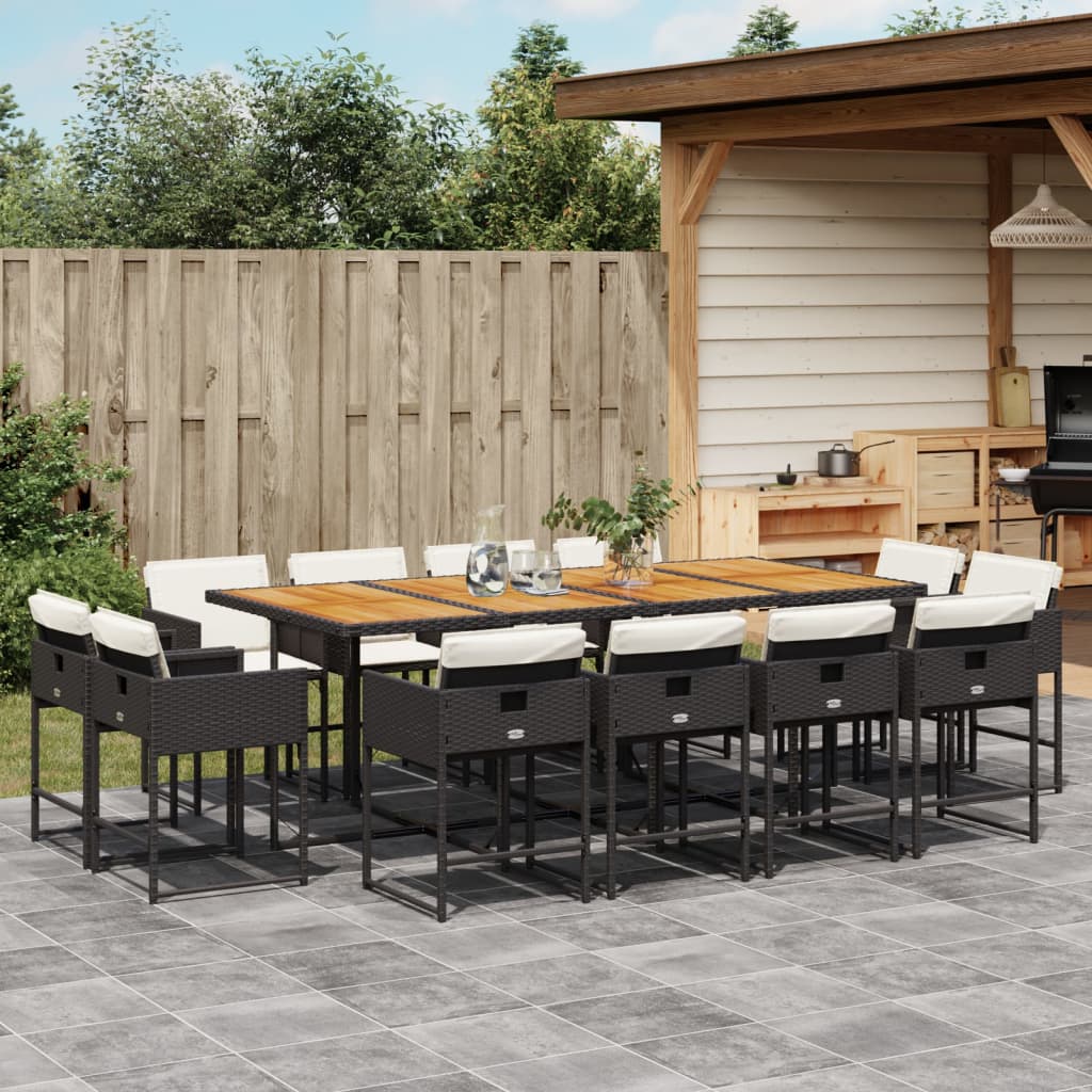 Set Mobilier De Grădină Cu Perne, 9 Piese, , Poliratan