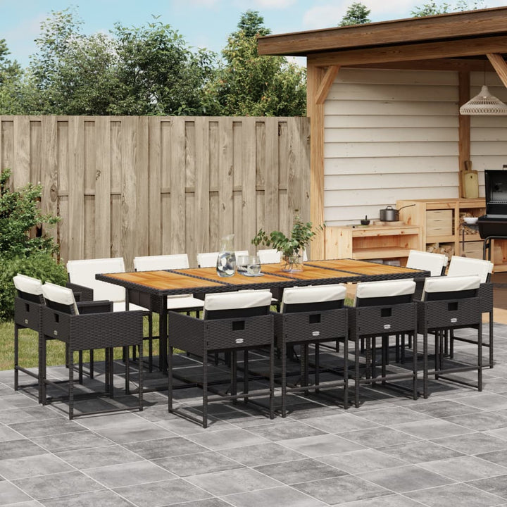Set Mobilier De Grădină Cu Perne, 9 Piese, , Poliratan
