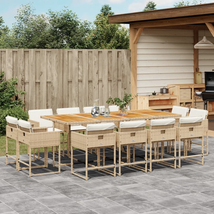 Set Mobilier De Grădină Cu Perne, 9 Piese, , Poliratan